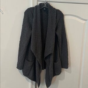 Bobeau Dark Gray Knit Cardigan